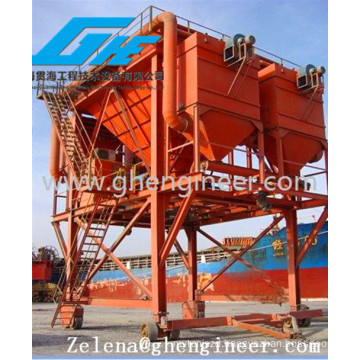 Port Mobile Type Hopper for Loading Coal Bulk Cargo with Dust Collector